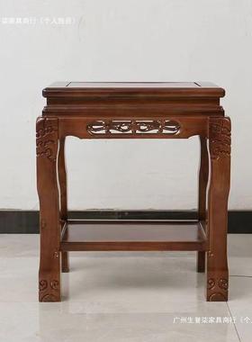 实木花架子奇石桌承架重盆景鱼缸方物置架中式SMO客厅茶几小桌正