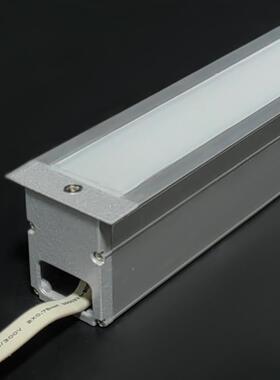 户外LE长条嵌D入式地埋灯台阶过道防磨砂款长眩线型地灯12W埋边飞