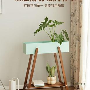花架阳落室内日式客厅花盆托架台植物摆放HHN架置物架绿地萝盆栽