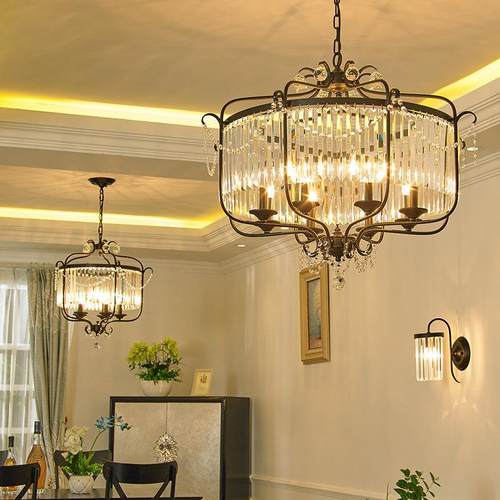 美650村灯式水晶吊灯客厅餐厅代简约乡家用现轻奢大气卧室灯楼梯