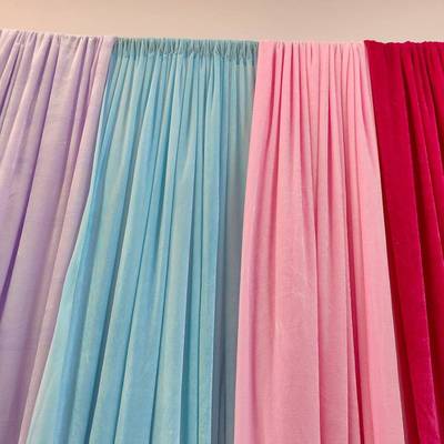 深天鹅绒婚庆背景布婚礼场紫景布置质舞FBJ020台装感饰幕布