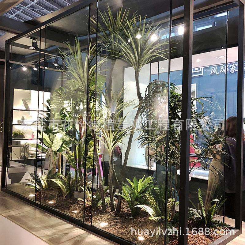 仿真花艺软装室内家用装饰假绿植酒店餐厅墙面背景草皮塑胶