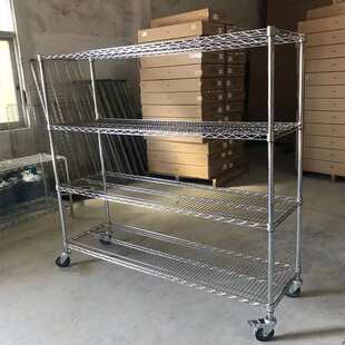 厂家镀铬手推车线网货架网格周转物流分拣车仓库备料架子定制储物