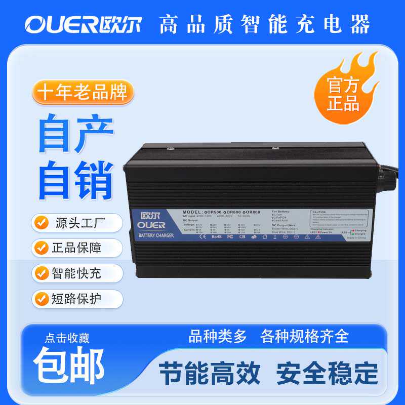 48V6A7A8A铅酸电池智能快充电动车代驾车电瓶通用55.2V浮充充电器