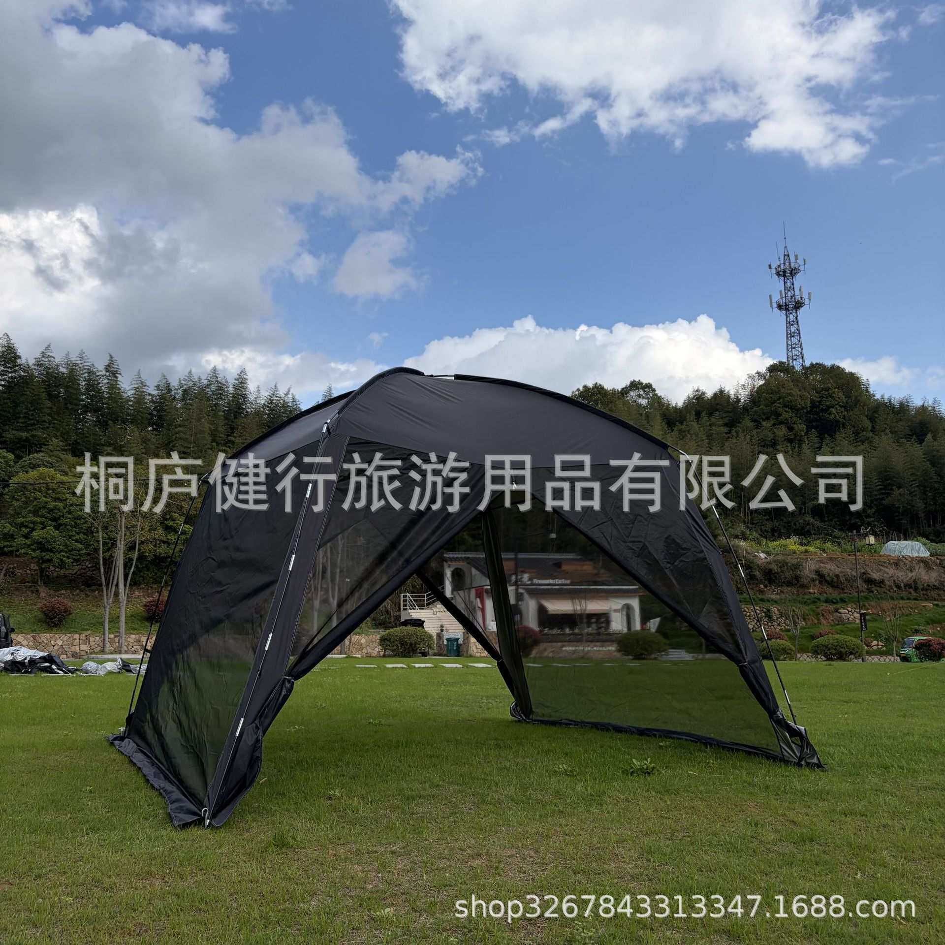 清凉夏季9平米大型网纱便携凉亭遮阳帐篷,8人户外防蚊虫网纱帐篷