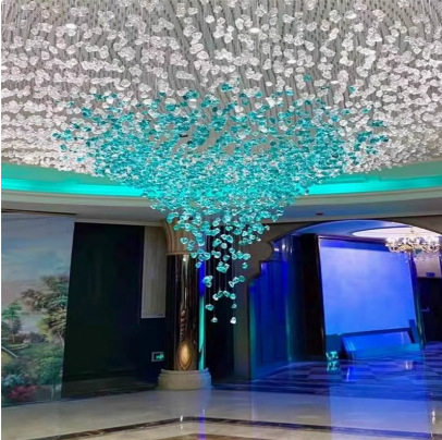 来图制定琉璃石头工程吊灯售楼部沙盘酒店大堂宴会大厅餐饮灯饰