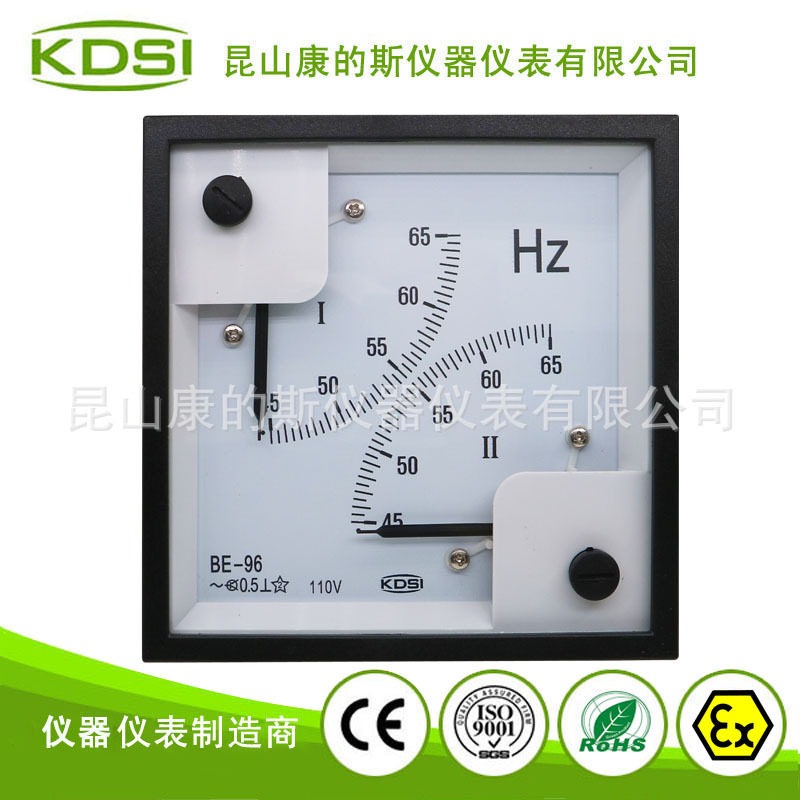 机械设备用表 指针式双表头频率表F96D-HZB双结构频率表