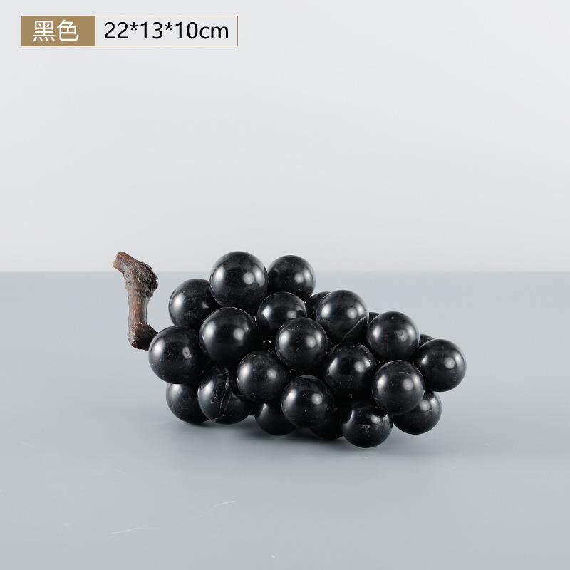 现代简约灰黑白色大理石葡萄摆件样板房售楼处客厅设计师软装摆设