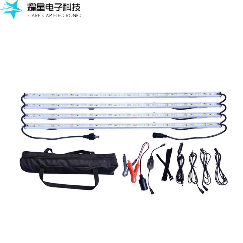 户外野营led帐篷铝条灯 点烟器取电可调节亮度 510mm白光4灯条
