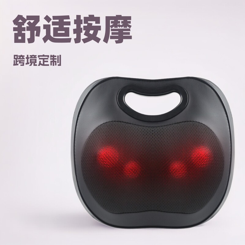 跨境车载靠垫办公室腰椎热敷按摩器家用智能电动揉捏腰部按摩仪