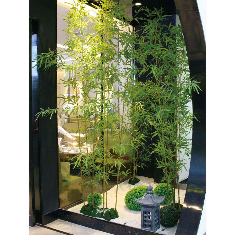 仿真竹子隔断挡墙假竹子仿真植物室内竹叶装饰仿真竹子造景绿植景