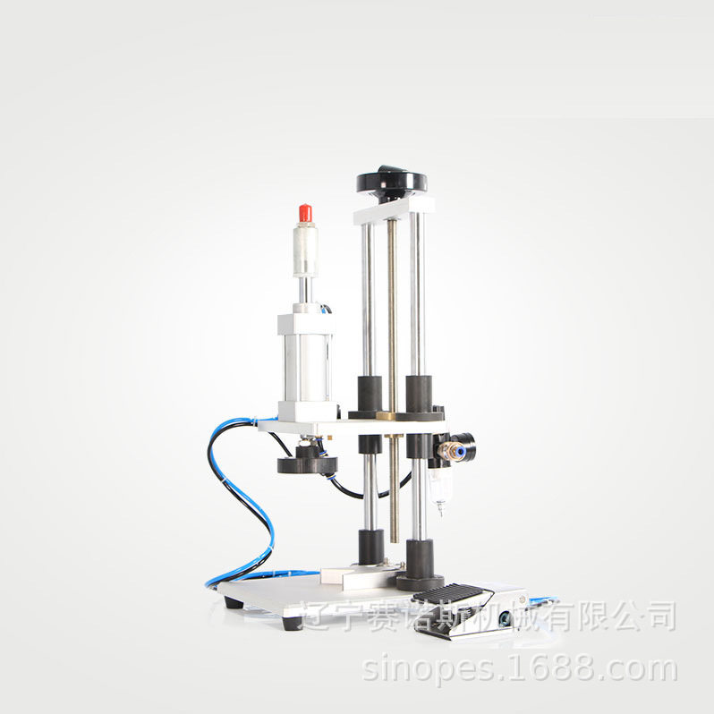 加强DQFX全气动压盖机红酒瓶机油桶美缝剂管自动封盖机工厂直销