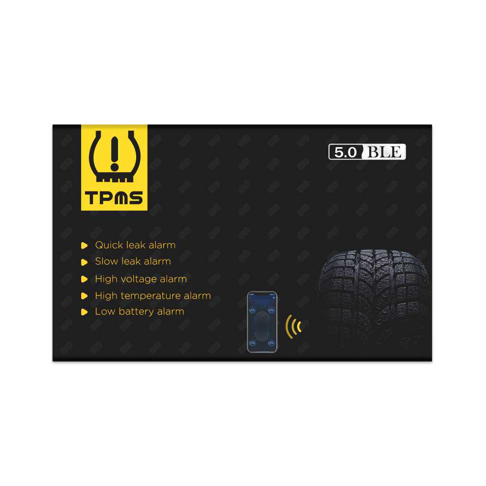 TPMS Bluetooth 5.0 手机显示胎压无线监测系统汽车胎压检测器