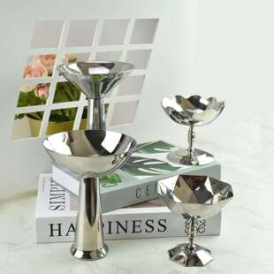 不锈钢锥形甜品杯下午茶布丁雪糕冰激凌高脚杯鸡尾酒杯