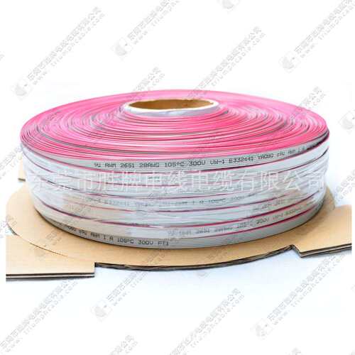 UL2651-20AWG 电子线红边灰排线束加工端子线镀锡铜线