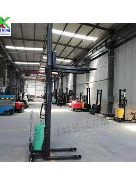 小型板电动升降堆高车工厂货物装卸电动搬运车1.5T便携式电瓶叉车