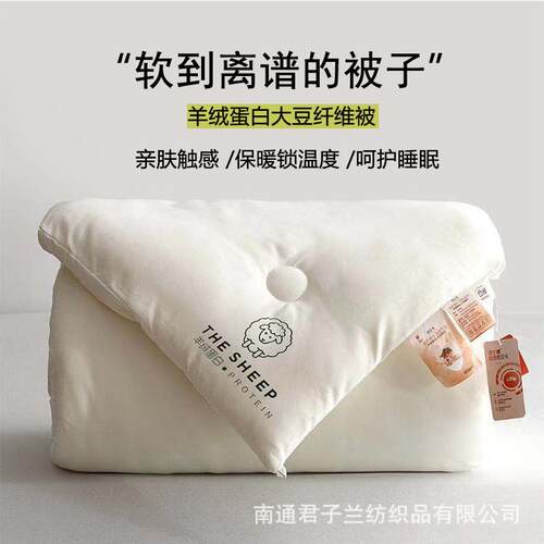 羊绒蛋白大豆纤维被子被芯加厚保暖棉被冬被家用宿舍薄款春秋被