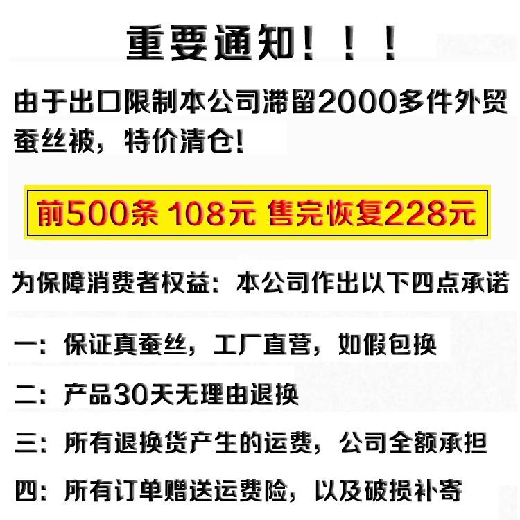 出口A+蚕丝被桑蚕丝春秋被夏凉被芯双人被子加厚冬被