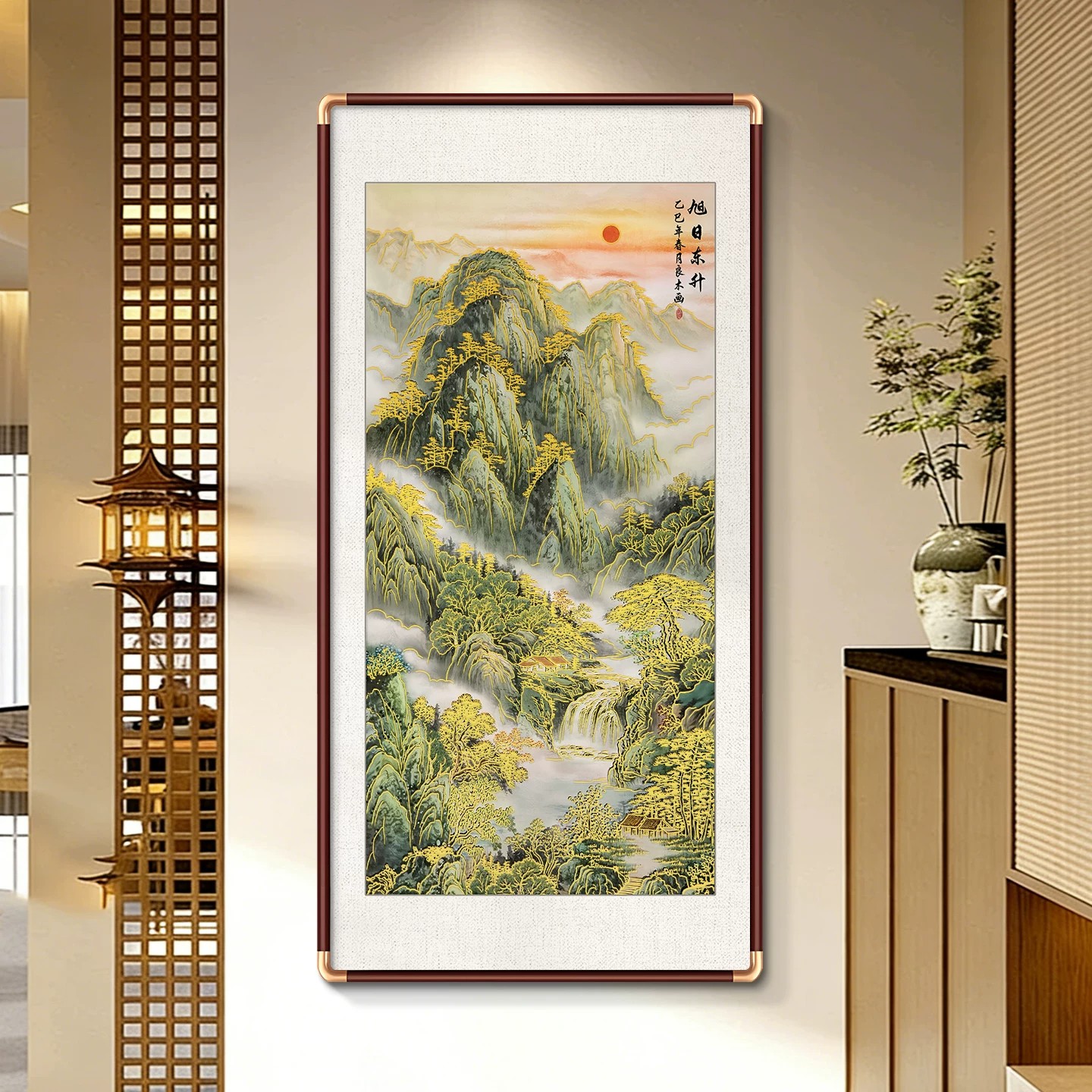 【免费上门安装】鎏金玄关装饰画