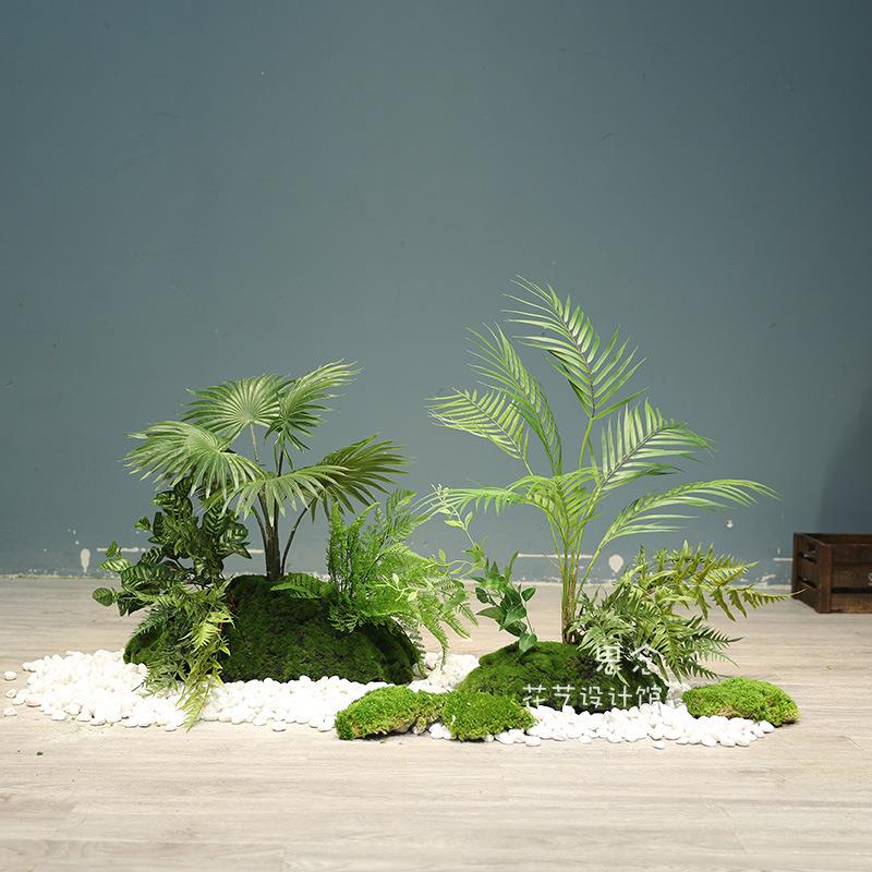 小造景小植物墙角花槽玄关仿真植物简约餐厅居家摆设桌台柜台装饰