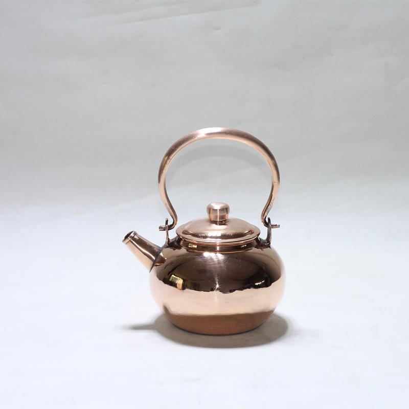 纯紫铜加厚茶壶1L纯铜电磁炉加热沏茶壶工艺壶纯手工茶具现货