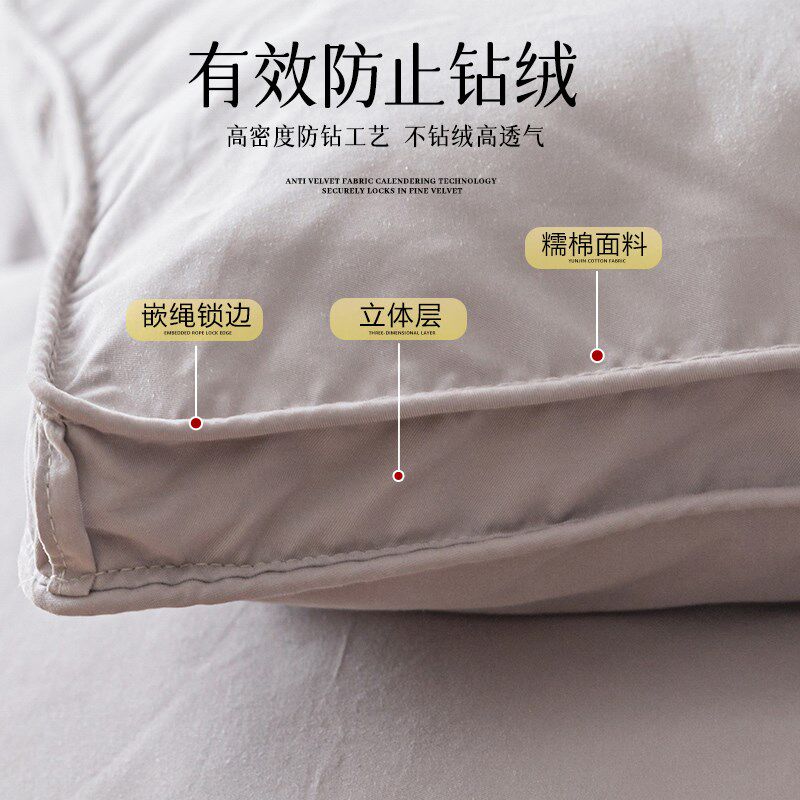 羽绒被套被壳加密静音半成品自充绒羽绒被壳加厚立体防钻绒内胆套