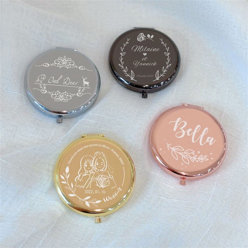 定制名字logo新娘伴娘伴手礼随身小镜子公司礼品毕业礼物化妆镜,节庆用品/礼品,文化创意化妆镜,淘宝优惠券,粉丝福利购,淘宝优惠卷