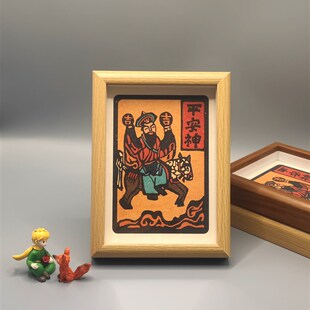 云南非遗白族甲马 7寸相框摆件 新年福礼 平安神等10种 版权勿抄