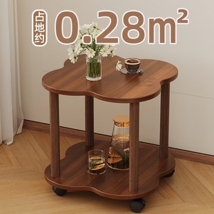 边几小桌子可移动茶几新款精致床头柜阳台小圆桌轻奢高级感置物架