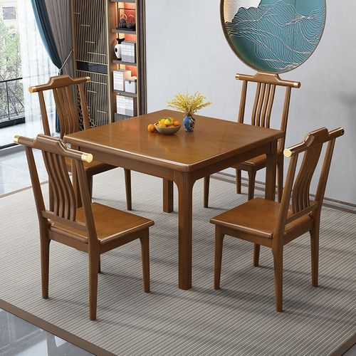 全实木餐桌正方形小户型家用小方桌掼蛋打牌吃饭桌子八仙桌四方桌