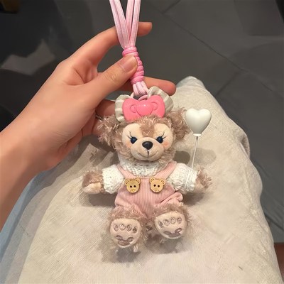 可爱雪莉玫挂件毛绒玩偶钥匙扣汽车公仔达菲熊挂饰送女生闺蜜礼物