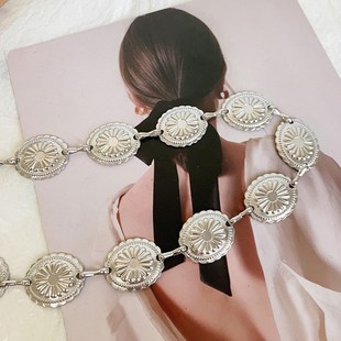 波西米亚复古金属腰链女异域民族风细腰带小众设计感链条裙子装饰