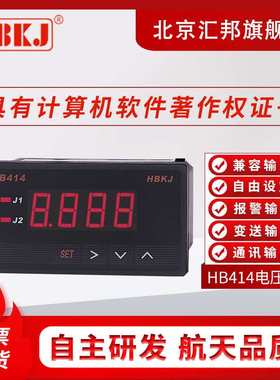 HB414ZR-VHB414TR-V智能交流电压表直流电压表继电器变送通讯输出