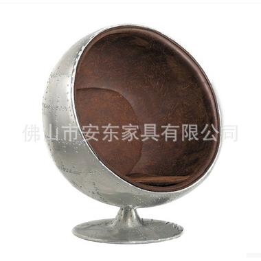 欧洲复古太空铝玻璃钢太空椅 别墅洋房躺椅 工业大师设计金属躺椅