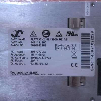 ELTEK 易达电源 Flatpack2 48/3000 HE 整流模块 241119.105