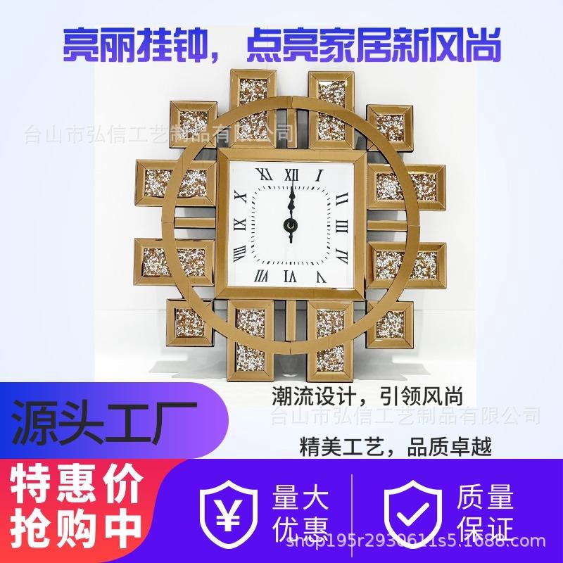 2024轻奢时客厅钟挂墙时钟酒店商场咖啡厅挂钟