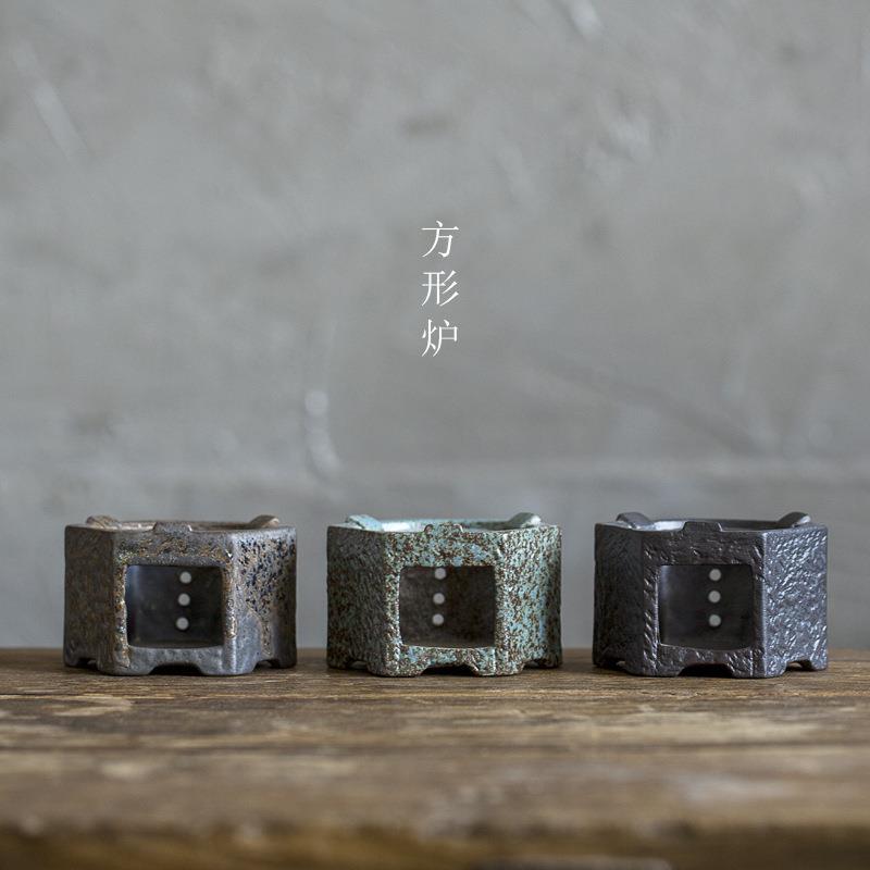 日式复古温茶炉 陶瓷温茶器蜡烛酒精灯茶壶加热炉 茶具配件