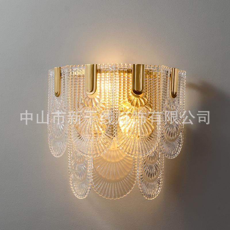 水晶室内客厅壁灯设计师氛围灯创意简约led灯别墅卧室床头灯具