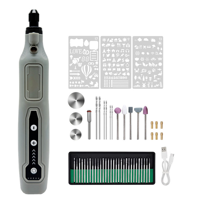 跨境新品微型雕刻笔3.6V迷你手持抛光机微型磨床208A充电款调速