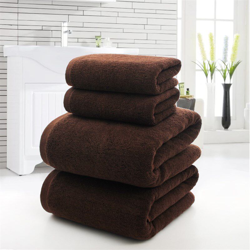 纯棉浴巾加大成人儿童男女情侣咖啡色加厚美容院酒店宾馆柔软吸水