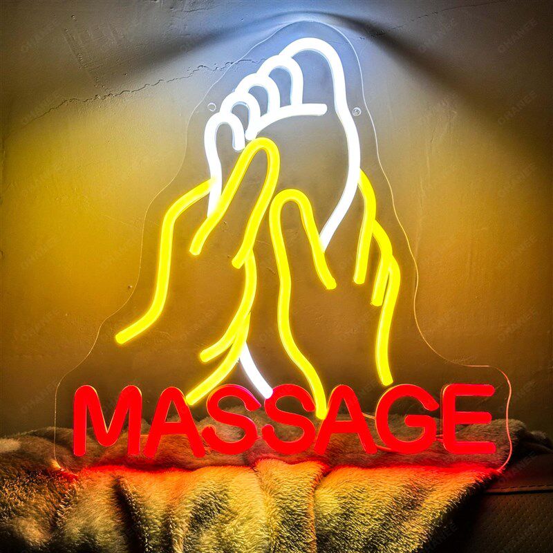 Massage Neon Signs足疗按摩洗浴Spa夜店灯牌霓虹灯发光字定制