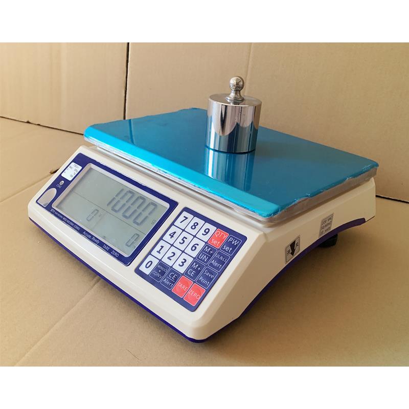 英文高精度电子秤10kg0.01g商用台称30kg0.1g工业计数计重电子称