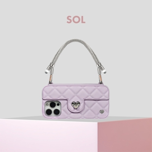 FABULOVE SOL玲珑套装 柔雅感 iPhone 手机壳 手机迷你包 再生硅胶 可拆卸 LUREX 手机挂绳