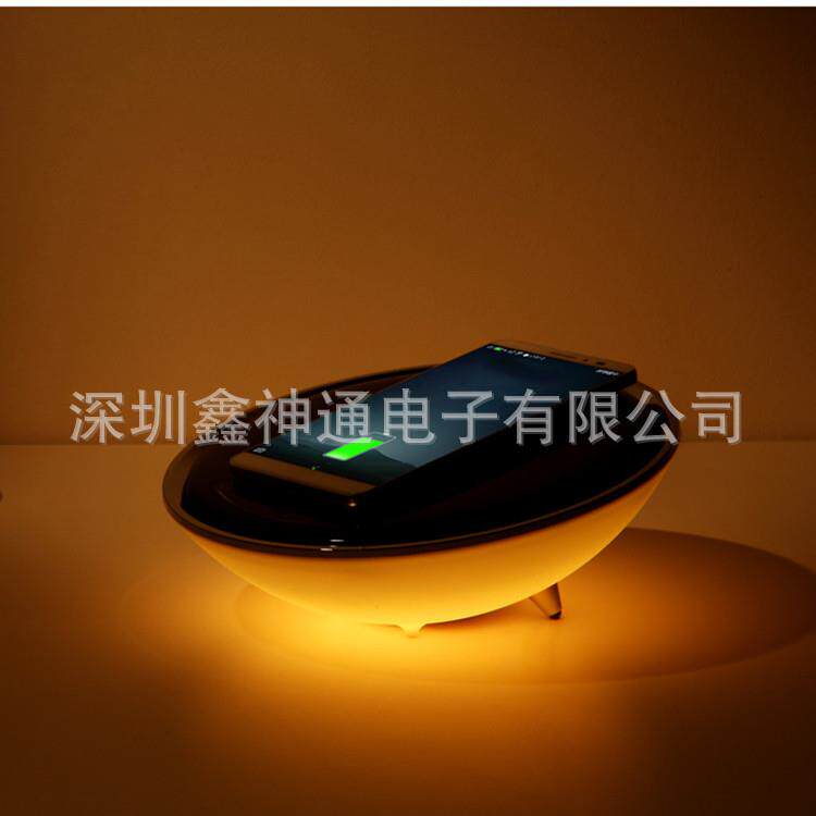 欧式创意手机无线充电器智能台灯 欧式智能家具LED气氛七彩小夜灯