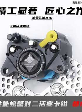 佛兰多都市版小螃蟹卡钳 小牛N1s九号E80C龟车战速改装后碟刹下泵