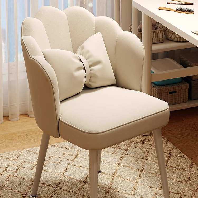 化妆凳轻奢高级感梳妆凳子女生卧室梳妆台专用椅子美甲奶油风凳子