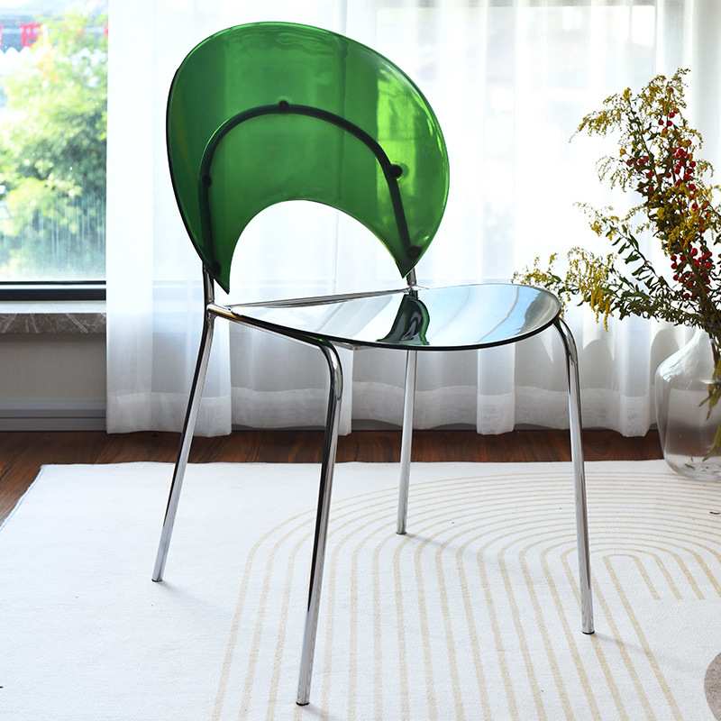 透明亚克力椅子简约餐椅时尚梳妆椅咖啡吧椅轻奢化妆椅休闲靠背椅
