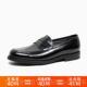 高档优100英伦风圆头乐正装 士 商务休闲真皮男懒人一脚蹬福便士鞋