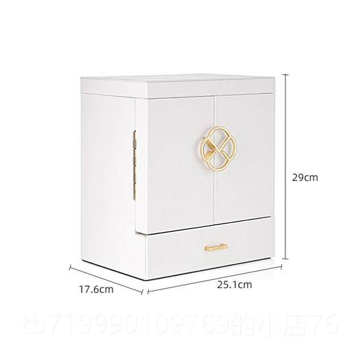 高档VLANDO唯兰新款首饰盒黄蜜金炼收纳盒高档精致闺朵结婚项订婚