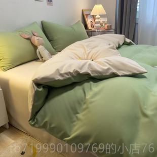 高档宾s馆酒店床上欧用品民宿白色床单四套纯白北in简约三件件套3